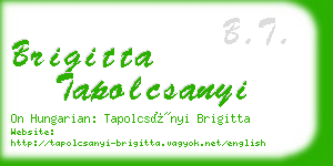 brigitta tapolcsanyi business card